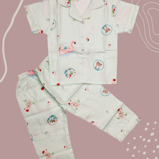 Muslin cotton baby pajama set