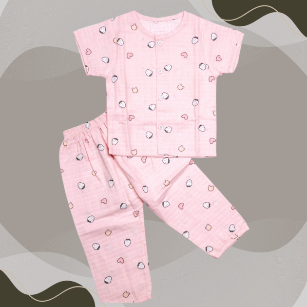 Muslin cotton baby pajama set
