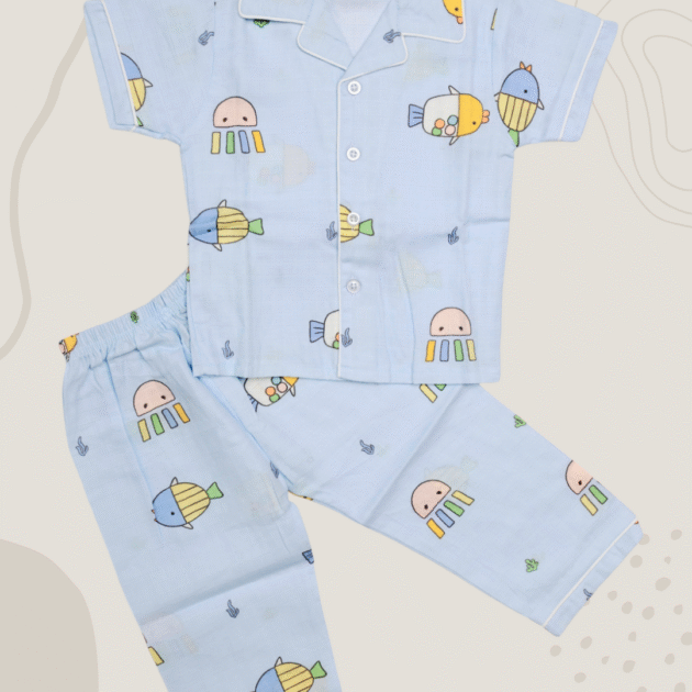 Muslin cotton baby pajama set